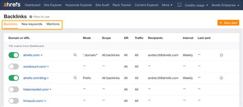 Navigating Ahrefs.